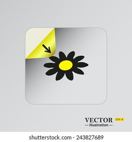 daisy,sticker  self-adhesive paper. Vector illustration EPS 8