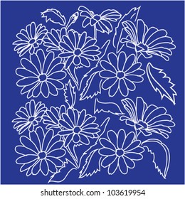 daisywheels white sidebar vector