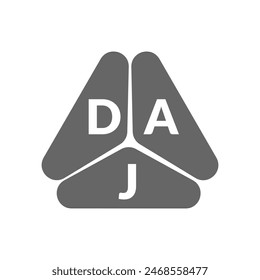 DAJ letter logo design on white background. Creative  modern DAJ letter logo design. Vector design.
Letters DAJ, DAJ logo  vector template. 