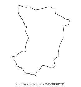 Dajabon Province map, administrative division of Dominican Republic. Vector illustration.