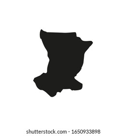 dajabon region map in country of dominican republic