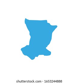 dajabon region map in country of dominican republic