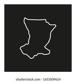 dajabon region map in country of dominican republic