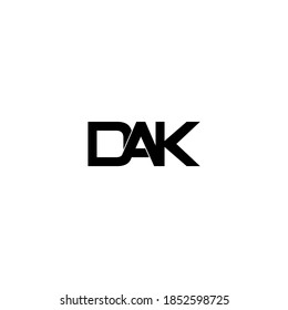 dak letter original monogram logo design