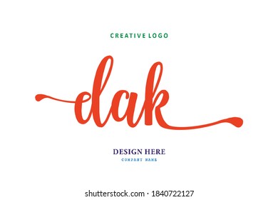 DAK lettering logo is simple, easy to understand and authoritative