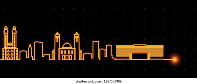 Dakar Light Streak Skyline