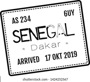 DAKAR, sello de entrega de correo SENEGAL