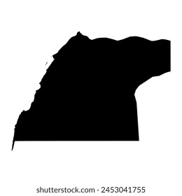 Dakhla Oued Ed Dahab map, administrative division of Morocco. Vector illustration.