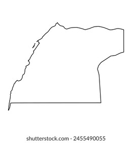 Dakhla Oued Ed Dahab map, administrative division of Morocco. Vector illustration.