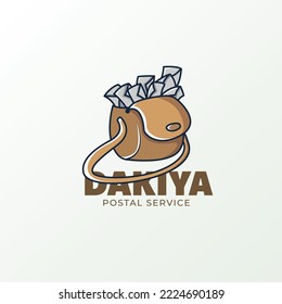 Dakiya postal service vector logo design.