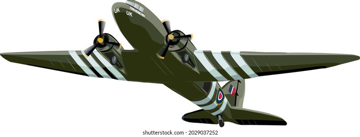 Dakota aircraft, military version of most sucesful transportation aircraft of WW2