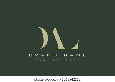 DAL abstract letter logo design. This logo is designed by three abstract letters.