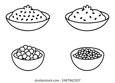 Dal Line Art Design Hand Drawn Sketch Illustration