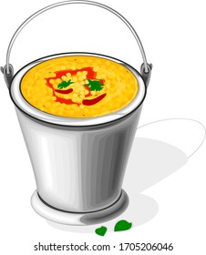 Dal Tadka Curry Indian Food Vector