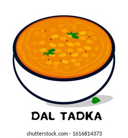 Dal Tadka indian Punjabi food Vector