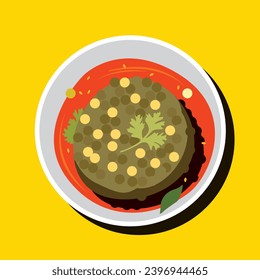 Dal vada. Tea time snack Vector, illustration, colorful graphic