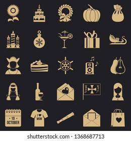 Dala day icons set. Simple set of 25 gala day vector icons for web for any design