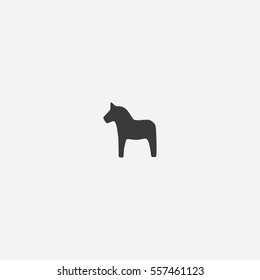 Dala Horse icon silhouette vector illustration