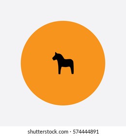 Dala Horse icon silhouette vector illustration

