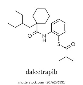 Dalcetrapib Hypercholesterinämiemolekül. Skelettformel.