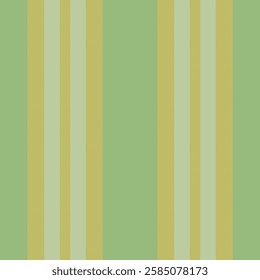 Dale background pattern vertical, motif stripe texture lines. Mimensional fabric seamless textile vector in green and traditional gold colors palette.