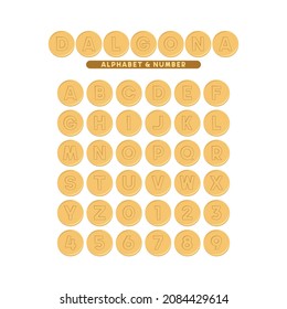 Dalgona Candy Alphabet and Number Set