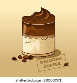 Café Dalgona. Deliciosa bebida de café.