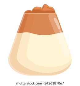 Dalgona drink icon cartoon vector. Milk ice glass. Cream latte