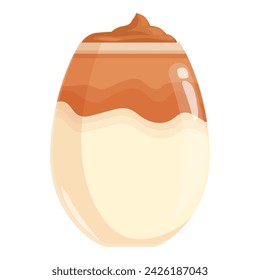 Dalgona drink poured icon cartoon vector. Beverage drink. Hipster modern cream