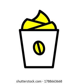 dalgona vector icon fir for coffee shop icon