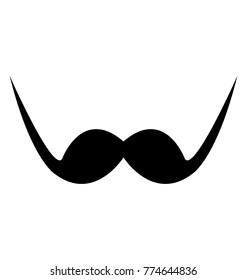 Dali Mustache Taken After Humorist Mustache Style, Designed In Glyph Icon Style