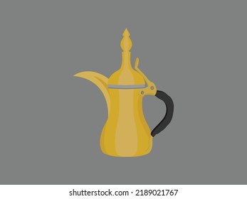 Dallah metal pot coffee art