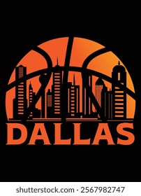 Dallas City Skyline Atlanta Basketball