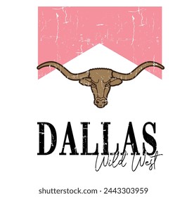 Dallas Country Club Music Rodeo Texas Southern Western Cowboy Horse Desert Outback Cute Cactus USA Trending Script Slogan Graphic Tee t-shirt logo artwork typography tote badge emblem crest Fashion