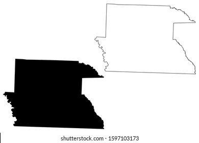 Dallas County, Arkansas (U.S. county, United States of America,USA, U.S., US) map vector illustration, scribble sketch Dallas map