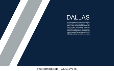 Dallas Cowboys american footbal team uniform colors. Template for presentation or infographics.