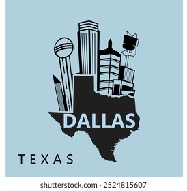 Dallas texas design de marca da terra 