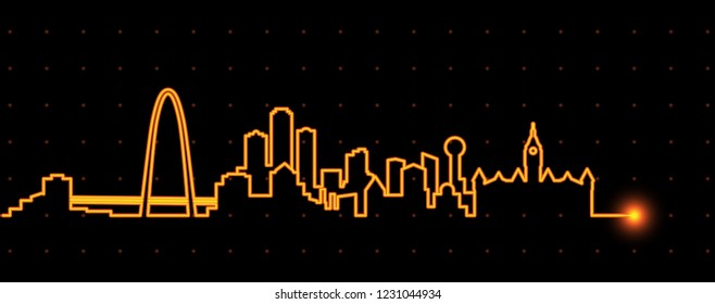 Dallas Light Streak Skyline