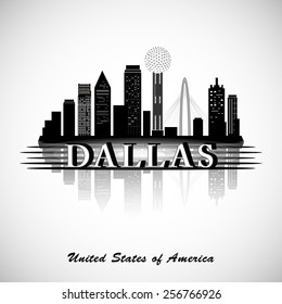 Dallas silhouette. Cities Skyline