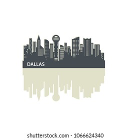 Dallas Skyline City Logo Vector