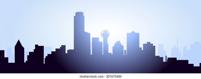 Dallas Skyline At Sunrise