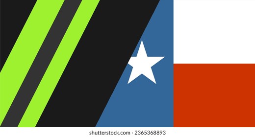 Dallas Stars ice hockey team uniform colors with flag of state