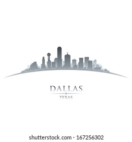 Dallas Texas city skyline silhouette. Vector illustration