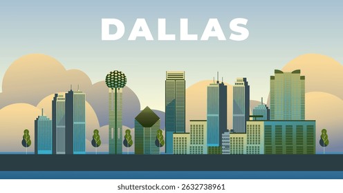 Dallas Texas city travel background