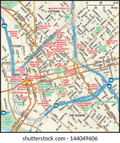 Dallas, Texas Downtown Map