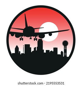 Dallas Texas skyline vector illustration