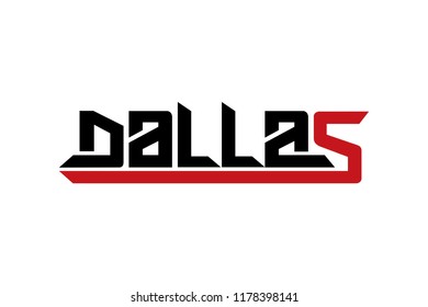 Dallas typography design vector, for t-shirt, poster and other uses