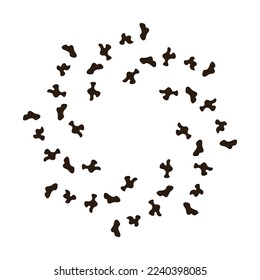Dalmatian black spots in form of frame with space
