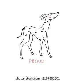 dalmatian cute animal,Graphic design print t-shirt fashion,vector,poster,card