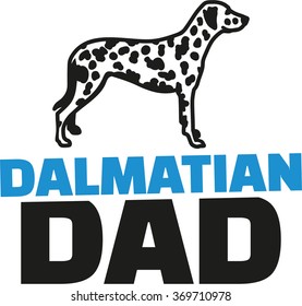 Dalmatian dad with dog silhouette